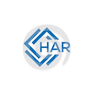 HAR letter logo design on white background. HAR creative circle letter logo concept. HAR letter design