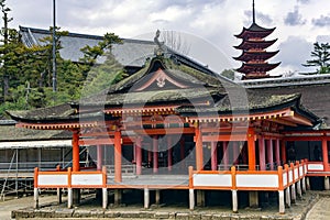 Haraiden purification hall in Itsukushima Shrine on Miyajima island