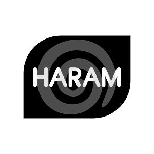 Haram icon. Trendy Haram logo concept on white background from R