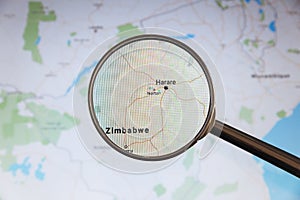 Harare, Zimbabwe. Political map