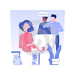 Harassment at a workplace isolated concept vector illustration.