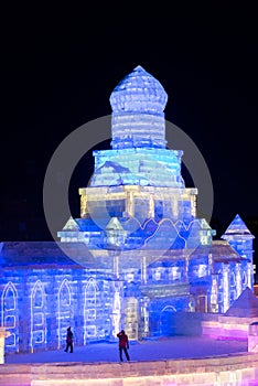 Harbin Ice Festival 2018 - fantastic ice and snow buildings, fun, sledging, night, travel china