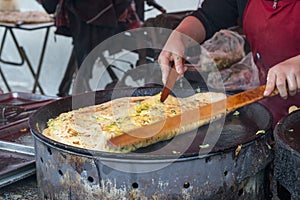 Harbin street food pancake vegatable egg dan-bing