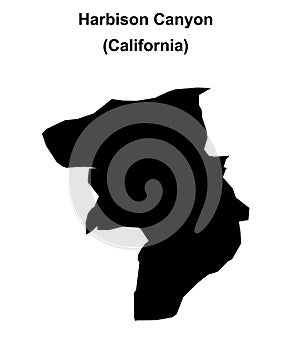 Harbison Canyon outline map