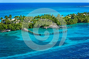 Harbor on a Bahamas island