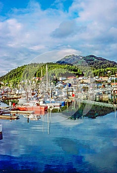 Harbor with boats in Cordova, Alaska