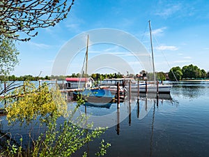 Harbor with boats in Werder on the Havel photo