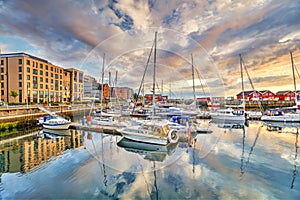 The harbor of Bodo, Norway