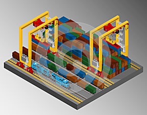 Harbor container gantry crane.