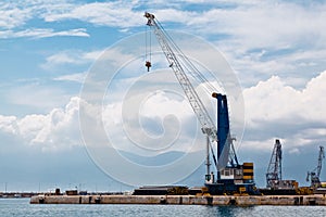 Harbor Crane in Port of Rijeka