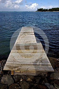 Harbor in deus cocos mauritius photo