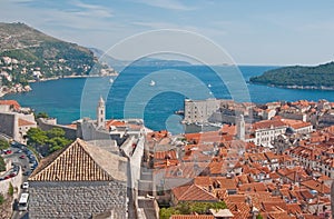 Harbor of Dubrovnik in Croatia