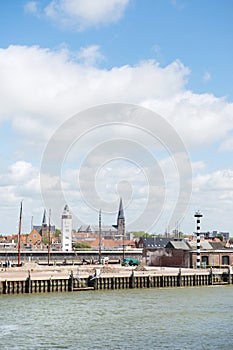 Harbor in Dutch Harlingen