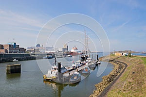 Harbor in Dutch IJmuiden