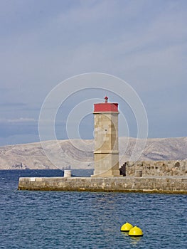 Harbor entrance on the Croatian coast