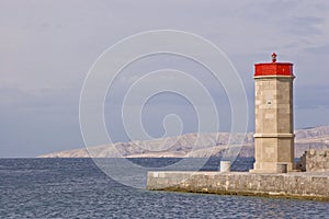 Harbor entrance on the Croatian coast