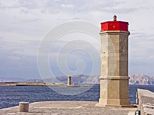 Harbor entrance on the Croatian coast