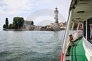 Harbor entrance of Lindau on Lake Constance, Germany