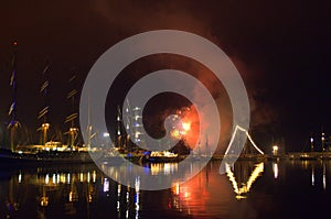 Harbor fireworks