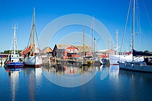 Harbor with fishing boats at the north of Denmark