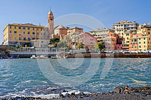 Harbor of Genoa Nervi at sea level