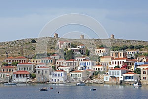 The harbor on the greek island Chalki