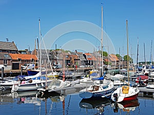 Harbor from historical Spakenburg in the Netherlands