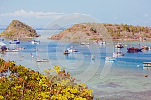 Harbor in Labuan Bajo, Indonesia photo