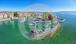 Harbor on Lake Constance in Lindau, Germany photo