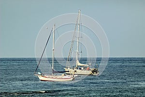 Harbor in Los Cristianos resort town in Tenerife, Canary Islands, Spain