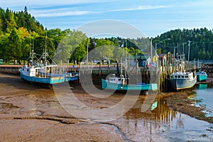 Harbor at low tide, in St. Martins