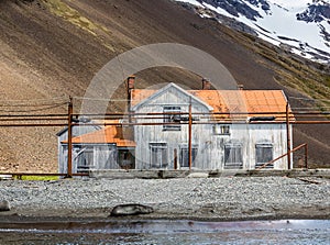 Harbor Masters house on Stromness Island, South Georgia