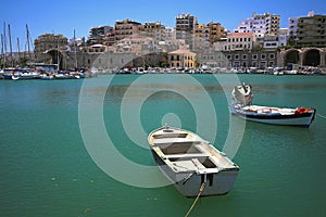 Harbor and mediterranean city. Iraklion, Crete, Greece
