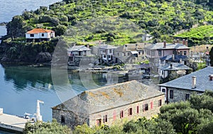 Harbor of the Monastery of Vatoped on Mount Athos