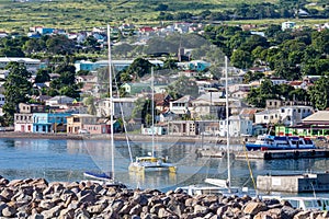 Harbor Near Colorful St Kitts Homes