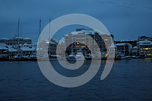 Harbor night Hamilton Bermuda