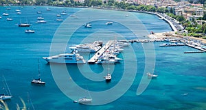 Harbor and old city on the seaside