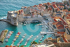 Harbor and old town of Dubrovnik