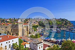 Harbor in old town Kaleici - Antalya, Turkey photo