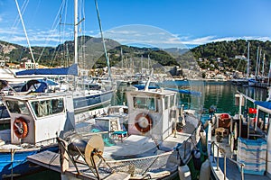 In the harbor of Port de Soller Mallorca photo