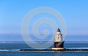 Harbor of Refuge Light Lighthouse in Delaware Bay at Cape Henlopen photo