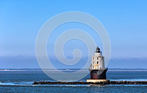 Harbor of Refuge Light Lighthouse in Delaware Bay at Cape Henlopen