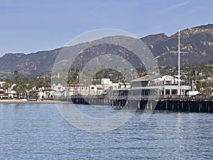The harbor restaurant on Stearns Wharf, Santa Barbara, CA, USA