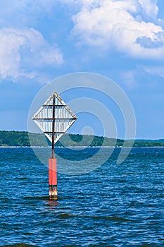 Harbor Sign on Inland Water