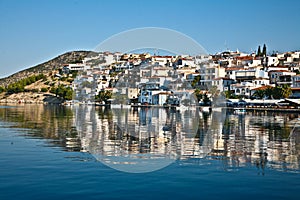 Harbor in a small village in the Peloponese in greece