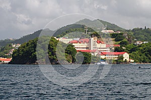 Harbor St. George`s Inner and main hospital. Grenada