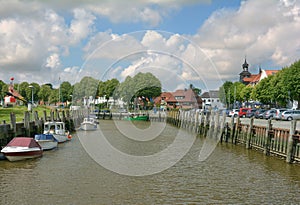 Harbor of Toenning,North Frisia,Schleswig-Holstein,Germany