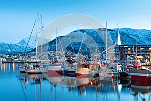 Harbor in Tromso, Norway, Tromso At Winter