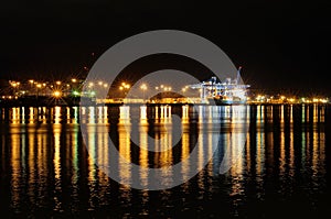 Harbor at twilight time