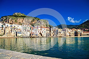 Harbor view of Cefalu, Sicily